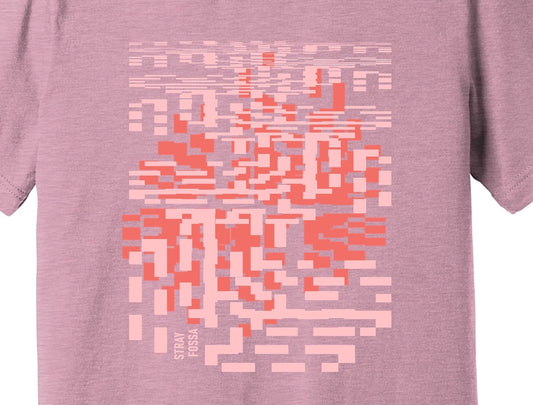 Stray Fossa - Maze Screen Print T-Shirt (lilac)