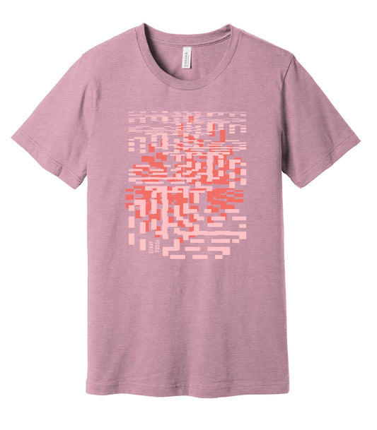 Stray Fossa - Maze Screen Print T-Shirt (lilac)